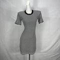 Round Neck Striped Slim Short Sleeve Bodycon Mini Dress