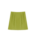 High-waist Solid Color Slim A-line Skort
