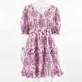 Women Pink-Purple Floral Waisted Dress