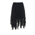 Polka Dot Irregular Mesh Skirt
